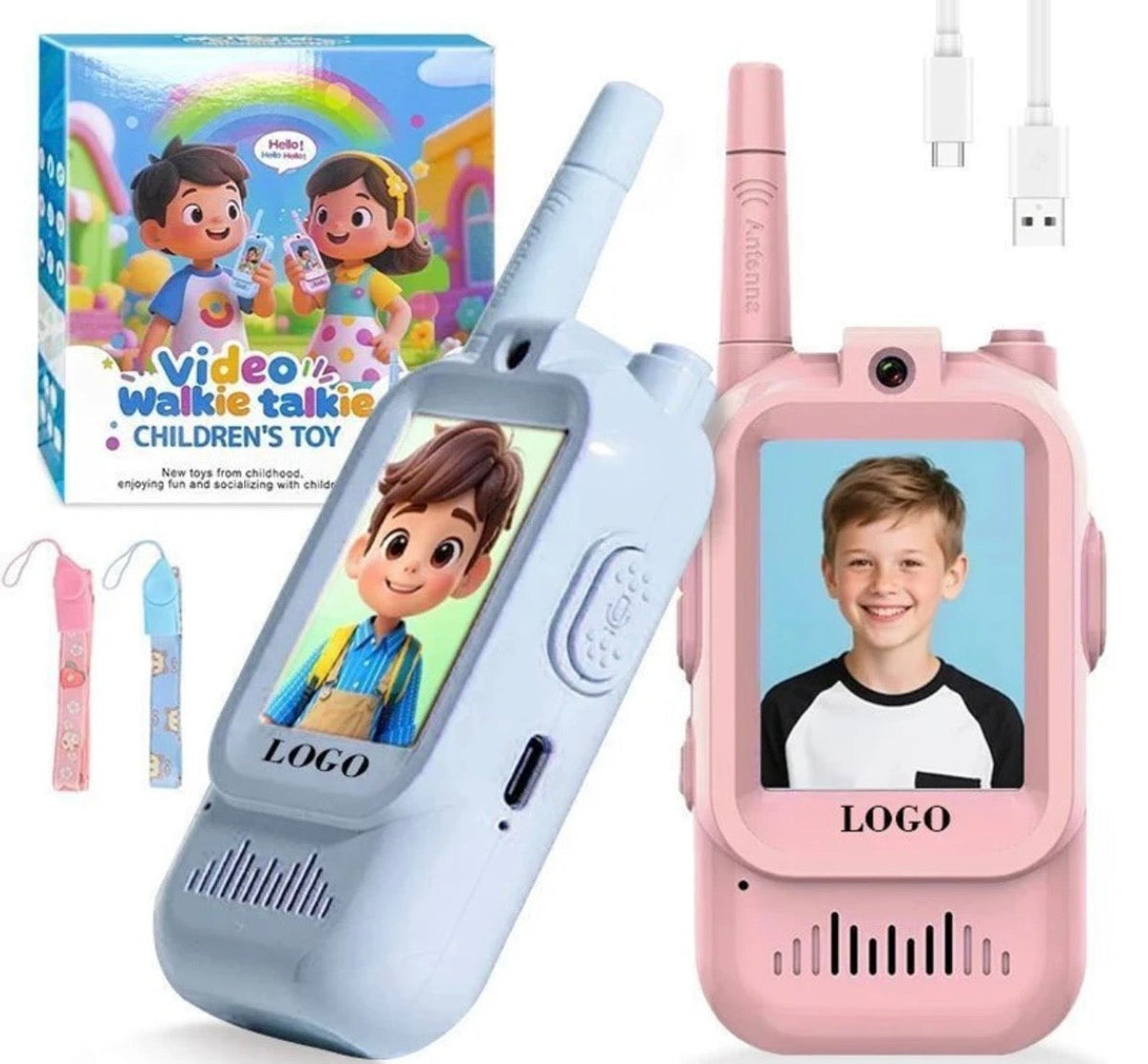 Kids Video Walkie Talkies with Camera, Birthday Gift for Boys & Girls