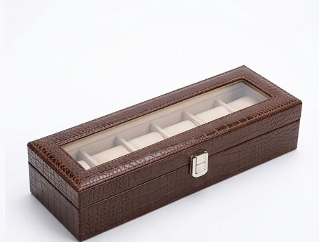 Luxury 6-Slot Watch Storage Box i