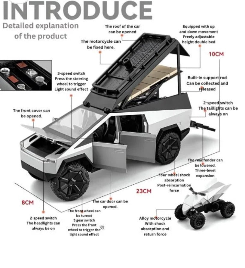 cyber truck die cast 1300