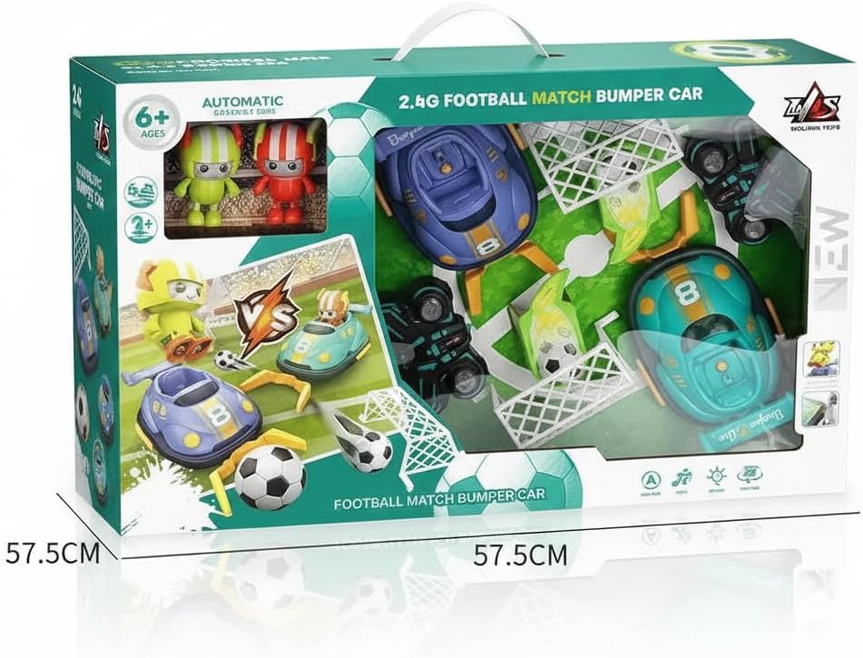 go cart bumper car toy set football
