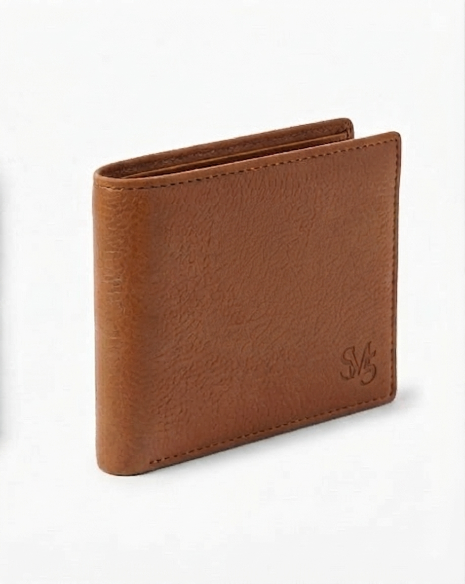 Classic Tan Leather Bifold Wallet 1