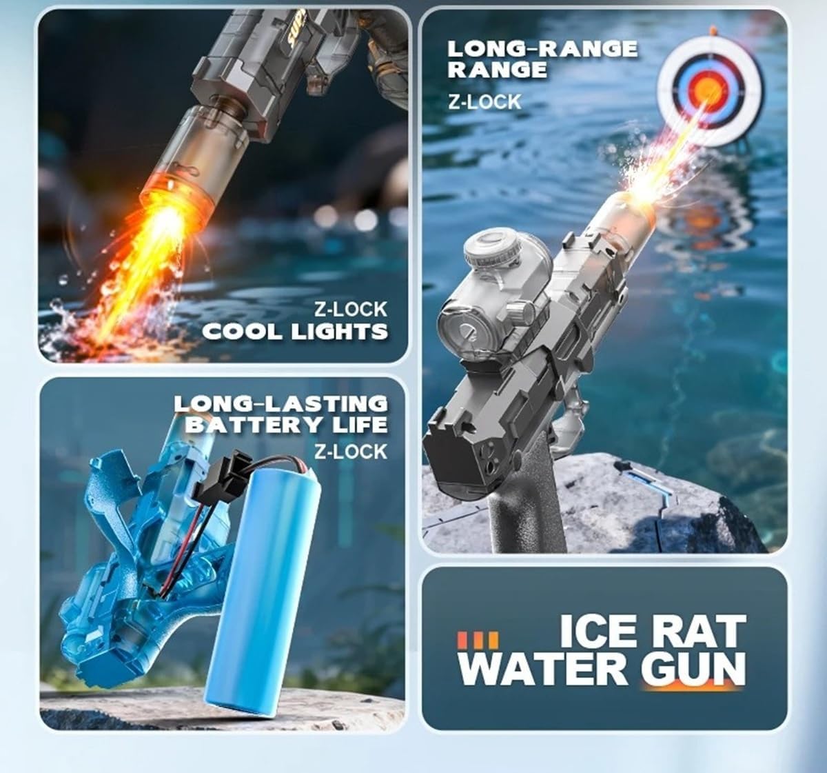 Water gun electric light